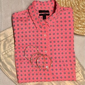 J. Crew Pink Floral Button Down Shirt